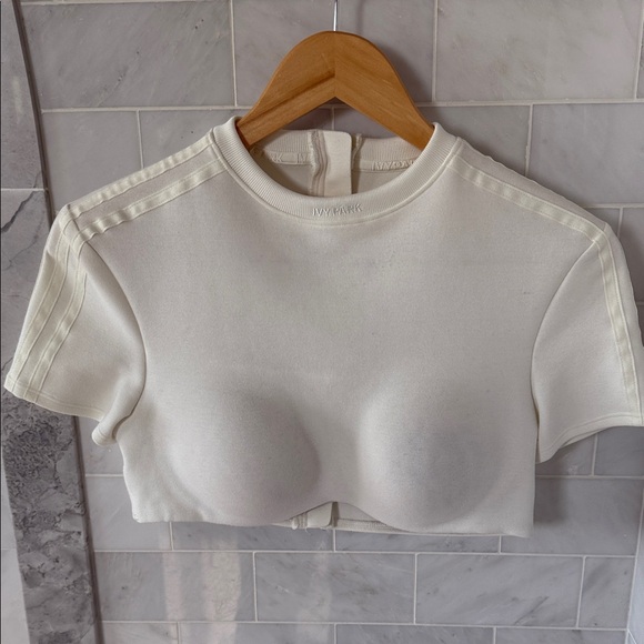 IVY PARK Cream Short Sleeve Bodysuit - Picture 1 of 3